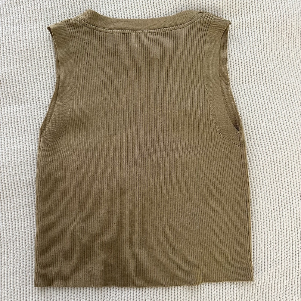 House of Harlow 1960 Tan Sleeveless Sweater Vest Top Size XS - Picture 4 of 4